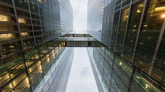 Les Highlight Towers à Munich, en Allemagne, où se sont installés les bureaux de la firme américaine IBM. ©AFP - MATTHIAS BALK