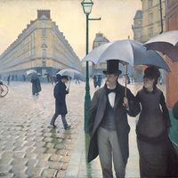 Jour de pluie à Paris par Gustave Caillebotte (1877)