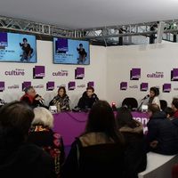 D.Schneidermann; L.Mougel; M.Maurer; L.Tourret au salon du livre 2018