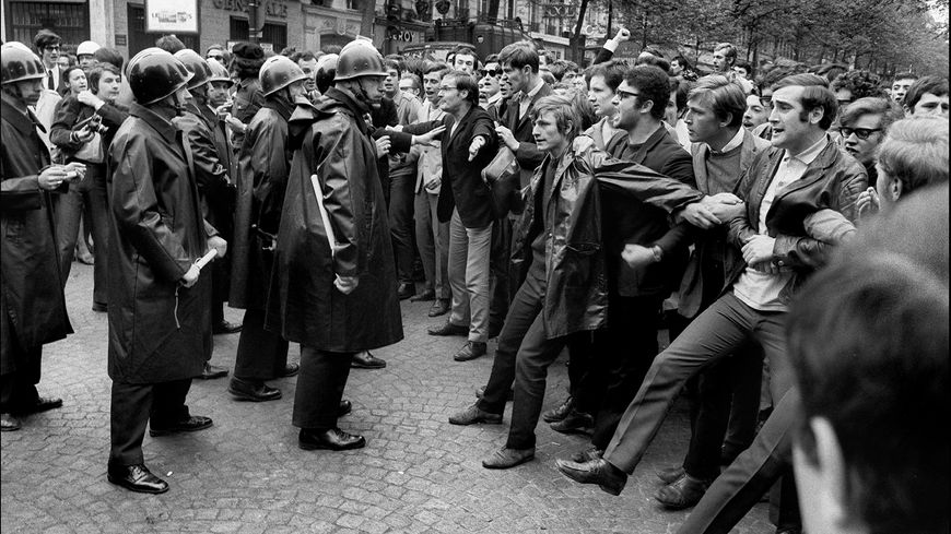 Manifestation à Paris le 6 mai 1968