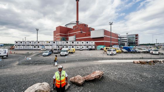 Vue de l'EPR d'Olkiluoto, en Finlande, le 17 août 2017 ©AFP - Antti Yrjonen / NurPhoto