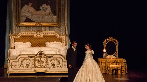 Rame Lahaj (Alfredo) et Marina Rebeka (Violetta) dans" La Traviata" (Opéra Bastille - Février/Mars 2018) - Emilie Brouchon