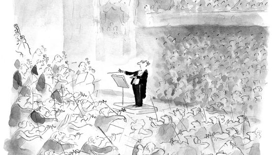 Chef d'orchestre - © J.J. Sempé -Musiques- éditions Denoël éditions Martine Gossieaux