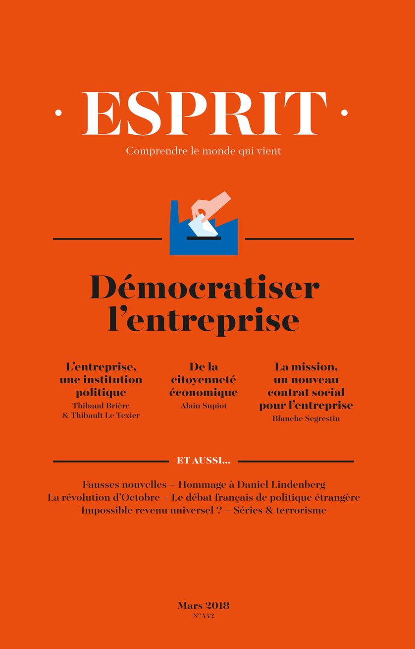 "Démocratiser l'entreprise", le dossier du dernier numéro de la revue Esprit