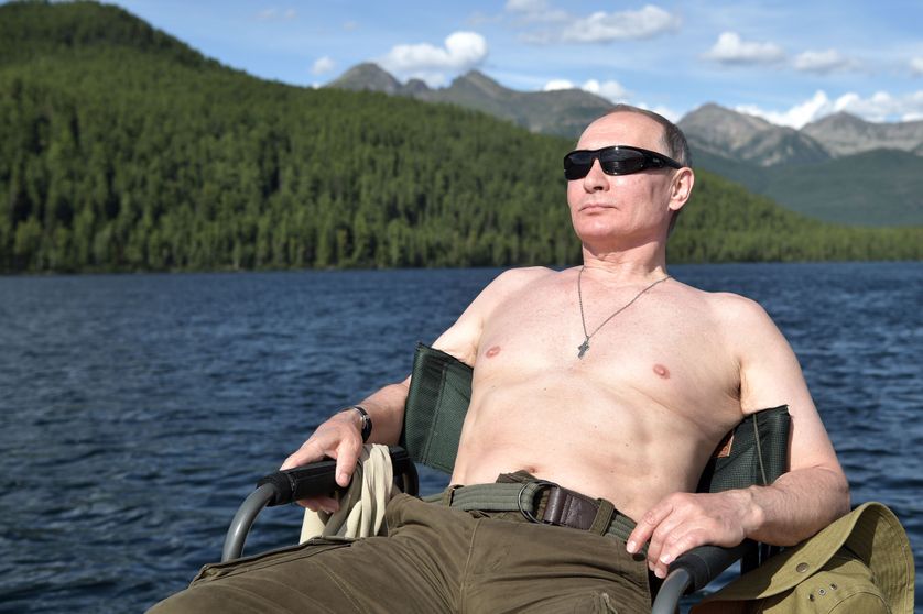 Bain de soleil pour le président russe Vladimir Poutine