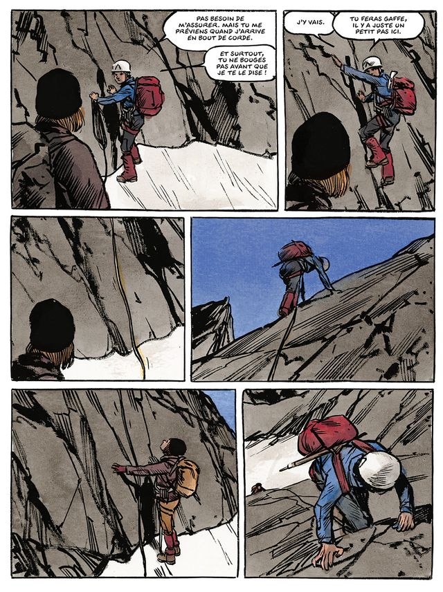 Planche d'"Ailefroide" de Jean-Marc Rochette avec Olivier Bocquet