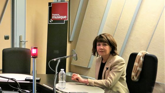 France Musique, studio 152... Cécile Leblanc "Proust écrivain de la musique. L'allégresse du compositeur" Éd. Brepols ©Radio France - Annick Haumier