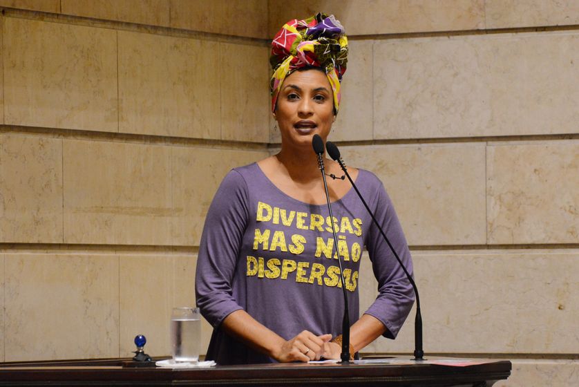 Marielle Franco à la Chambre Municipale de Rio de Janeiro, Brésil le 28 novembre 2017.