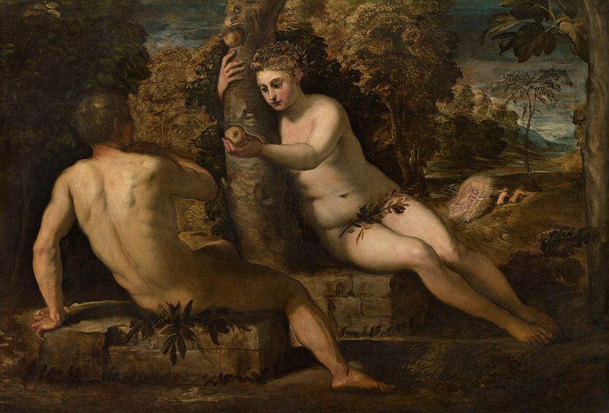 Tintoret Le Péché originel vers 1551-1552 huile sur toile 150 x 220 cm Venise, Gallerie dell’Accademia