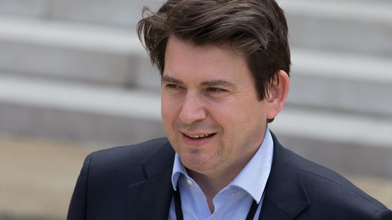 Sylvain Fort, 46 ans, normalien et plume pour les discours d'Emmanuel Macron ©Maxppp - Nicolas Kovarik/IP3
