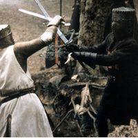 La scène sanglante qui oppose le roi Arthur et le chevalier noir est l'une des plus célèbres (et des plus drôles) de leur répertoire.