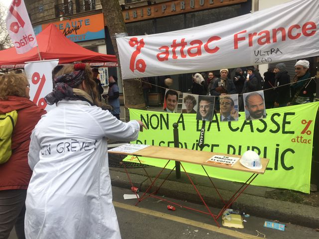 Manifestation de la fonction publique. 22 mars, 2018.