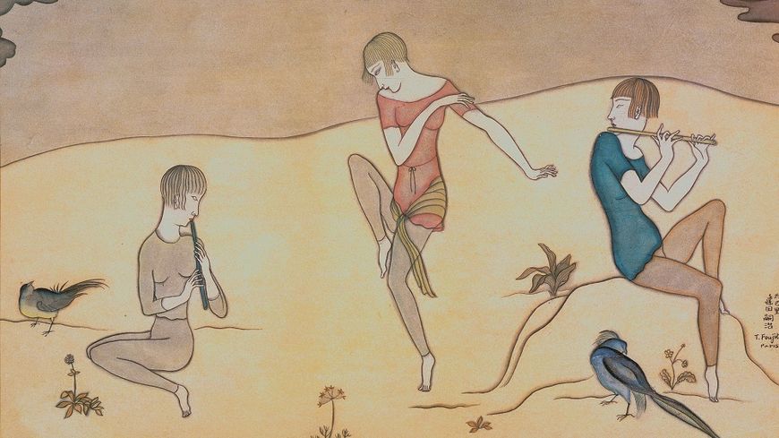 Léonard Tsuguharu Foujita, La Danse , 1917, aquarelle sur papier, collection particulière