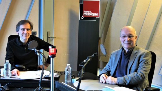 France Musique, studio 152... Philippe Venturini & Alain Galliari, auteur & éditeur "Lili. Récit" (g. à d.) ©Radio France - Annick Haumier
