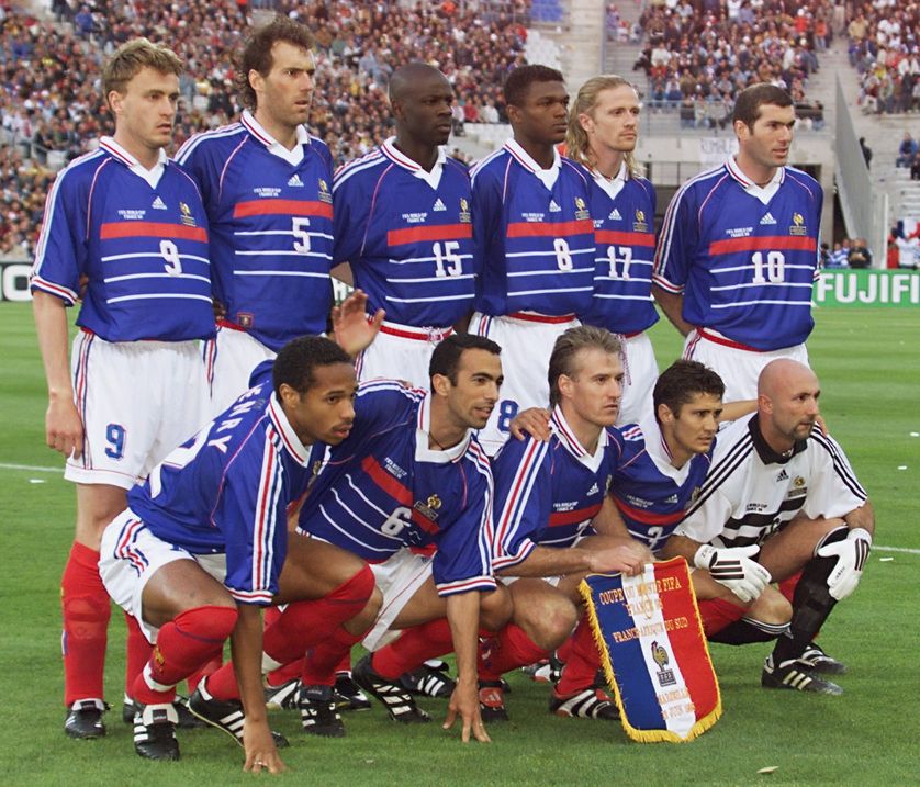 L'équipe de France le 12 juin 1998