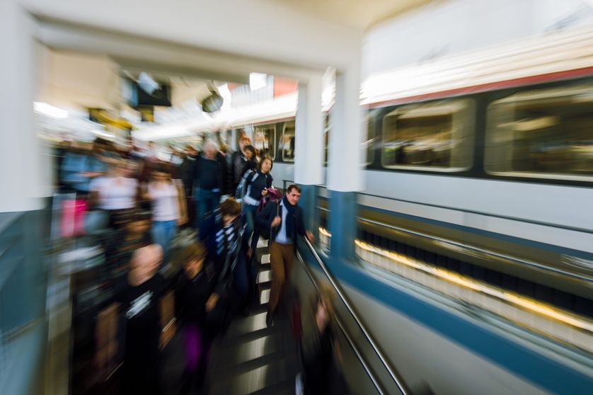 Quais de gare bondés en période de grève