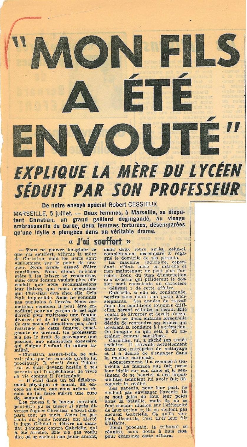 Qu'est Devenu Christian Rossi L'amoureux De Gabrielle Russier Une enseignante amoureuse - Ép. 2/2 - Gabrielle Russier, mourir d'aimer