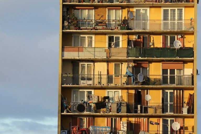 Immeuble du quartier du Chêne-Pointu à Clichy-sous-bois (93), novembre 2017