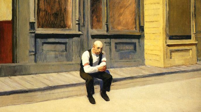 Sunday, 1926. Tableau d'Edward Hopper. The Phillips Collection