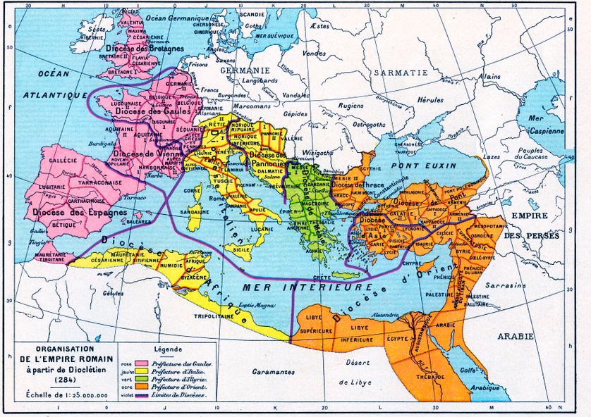 Planche extraite d'un Atlas historique de Vidal Lablache (Vidal-Lablache : Paul Vidal de la Blache 1845-1918)