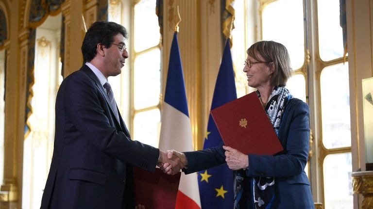 Awwad el-Awwad, ministre de la Culture et de l’Information d’Arabie saoudite et Françoise Nyssen, ministre de la Culture ont signé plusieurs accords de coopération culturelle