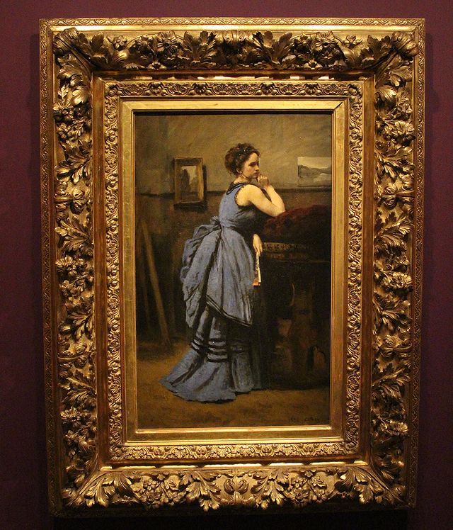 Corot - La dame en bleue (1874) - Le modèle est à nouveau Emma Dobigny