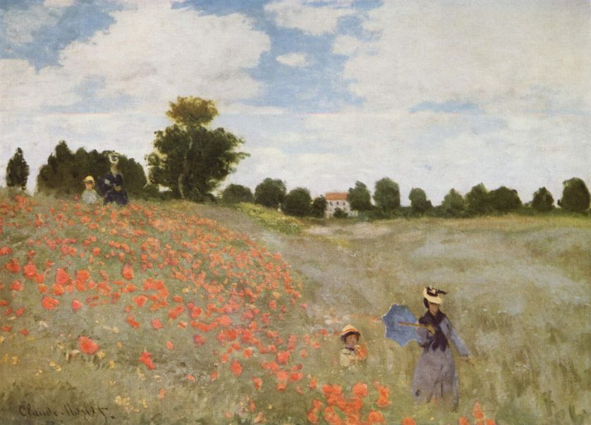 Les coquelicots, Huile sur toile 50 × 65 cm, 1873