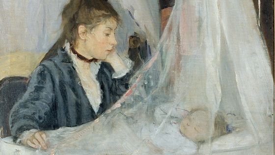"Le berceau" (la soeur de l'artiste Edma veillant sur le sommeil de sa fille, Blanche) de Berthe Morisot (1841-1895) 1872. ©AFP - Leemage