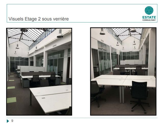 Une partie du 2e étage de cette ancienne manufacture, tel que le présente l'agence Estate Consultant