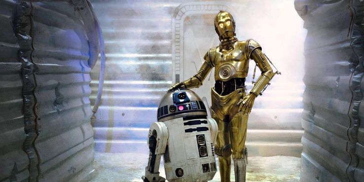 R2D2 et C3PO, les robots intelligents de Star Wars.