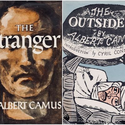 The Stranger (L'Étranger ). Albert Camus. Cover art by Jack Walser. New York: Alfred A. Knopf, 1946. First US version / Albert Camus - The Outsider - First Edition 1946 Illustration: Edward Bawden pour Hamish Hamilton London