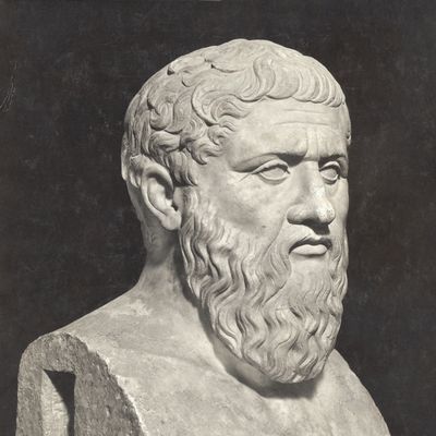 Buste du philosophe grec Platon au Musée, Vatican, Rome.