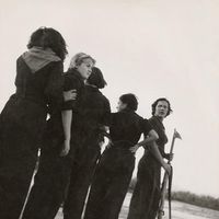 Miliciennes républicaines à l'entraînement, Gerda Taro, 1936.