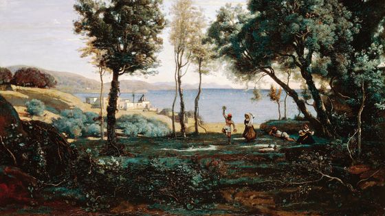 Corot (1796-1875) est à (re)découvrir au Musée Marmottan Monet à Paris jusqu'au 8 juillet 2018. Ici le tableau est la "Vue près de Naples" (1841) ©Getty - De Agostini Picture Library