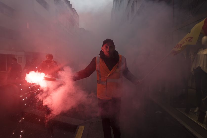 Manifestation de cheminots , Marseille avril 2018.