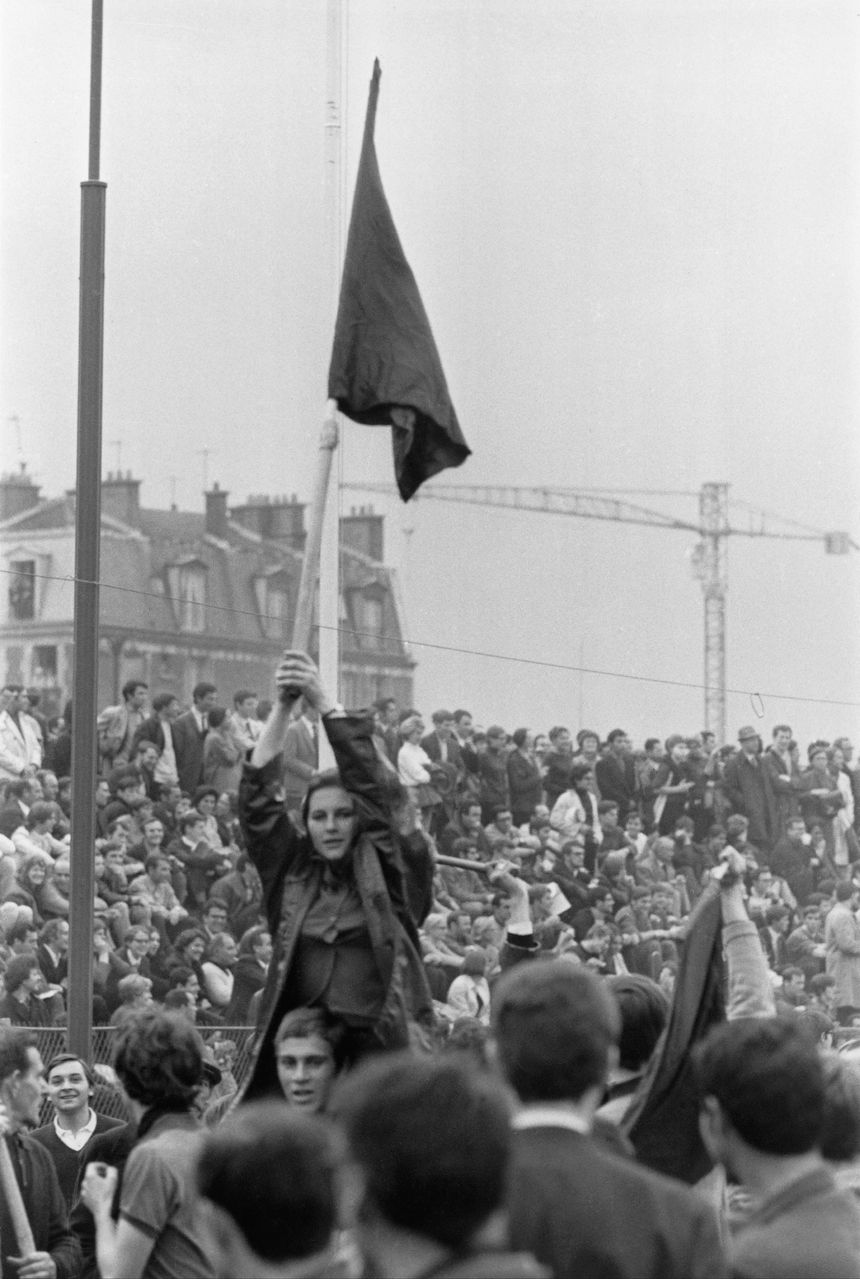 Autre Marianne, le 8 mai 1968 lors du meeting de l'UNEF au Stade Charlety à Paris