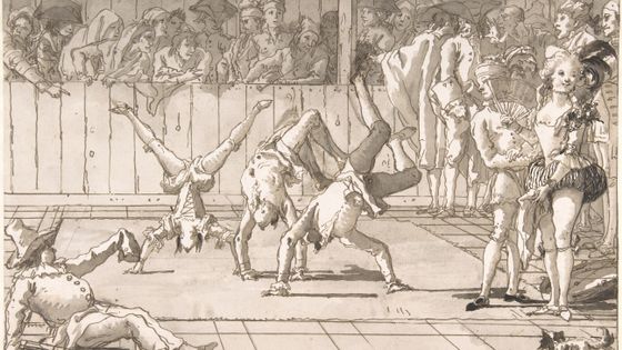 Les acrobates (détail) - Giovanni Domenico Tiepolo © DP