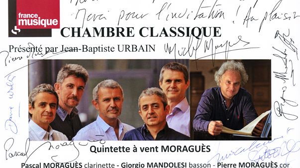 Livre d'or Chambre Classique Quintette Moraguès / Yves Henry