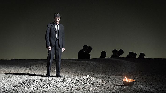 Orphée (Philippe Jaroussky) devant la tombe d'Eurydice