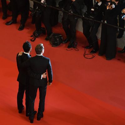 Joe Penna et Mads Mikkelsen à la projection de 'Arctic' le 10 mai 2018 à Cannes