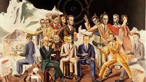 Au Rendez-vous des amis, Max Ernst (1922) - La tableau présente les principaux tenants du surréalisme, grand courant artistique et notamment littéraire du début du XXè siècle ©AFP - ARCHIVES SNARK / PHOTO12