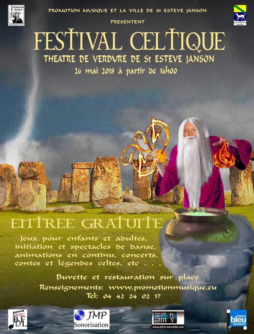 Festival Celtique de St Estève Janson au théatre de verdure le samedi 26 mai 2018