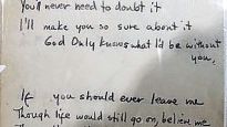 Manuscript of lyrics for "God Only Knows"