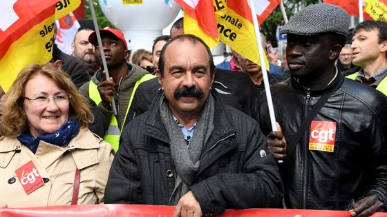 Philippe Martinez lors de la marche du 1er mai 2018 ©AFP - Alain JOCARD