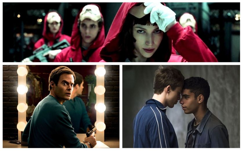 En haut : "La casa de papel". En bas : "Barry" et "Fiertés" (Copyright Scarlett Production / 13 Productions)