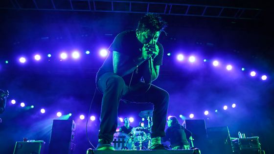 Chino Moreno avec le groupe Crosses durant le Festival Coachella en 2014 ©Getty - Chelsea Lauren/WireImage