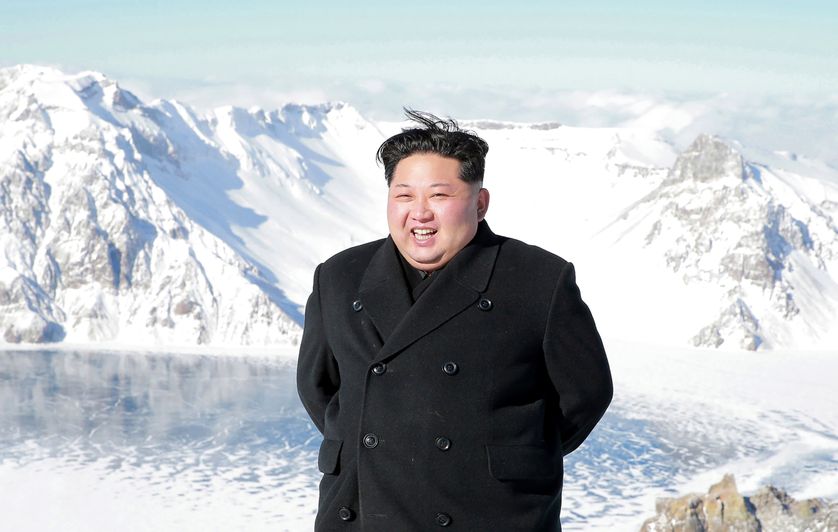 Kim Jong-un en visite au Mont Paektu en décembre 2017 (photo de l'Agence Officielle de l'Information Nord-Coréenne-KCNA)