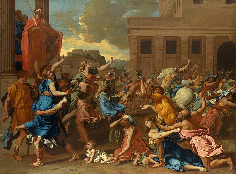 Nicolas Poussin (1594-1665) - L'Enlèvement des Sabines (1634-1635), huile sur toile