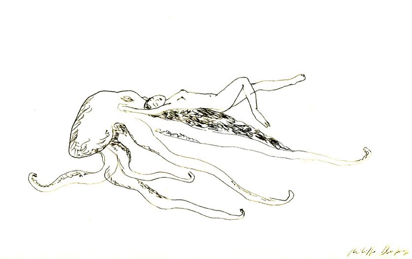 Philippe Dupuy - série "left", 2015/2016 - encre et typex sur papier – 21 x 30 cm