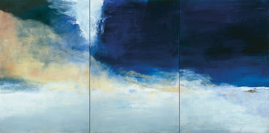 Zao Wou-Ki, Le vent pousse la mer, 2004 Collection particulière